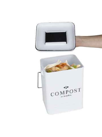 COOK CONCEPT Pojemnik w kolorze białym na kompost - 5 l