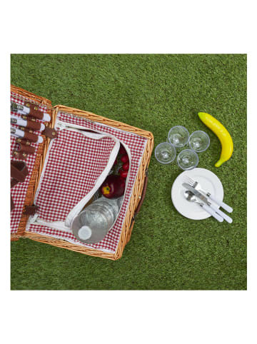 Garden Spirit 21-częściowy zestaw piknikowy w kolorze jasnobrązowym