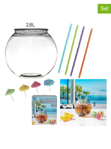 Garden Spirit 9-delige punchbowlset transparant/meerkleurig