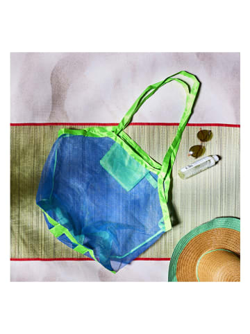 Garden Spirit Strandtas blauw/groen - (B)45 x (H)45 x (D)26 cm
