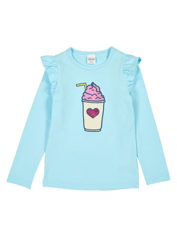 Fred´s World by GREEN COTTON Longsleeve "Hello" in Hellblau