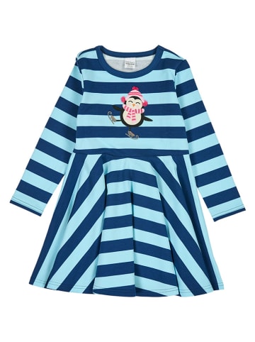 Fred´s World by GREEN COTTON Kleid "Hello" in Hellblau/ Dunkelblau