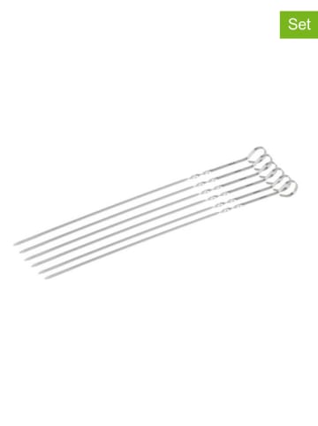 Tefal 6-delige set: grillspiezen zilverkleurig - (H)42 cm