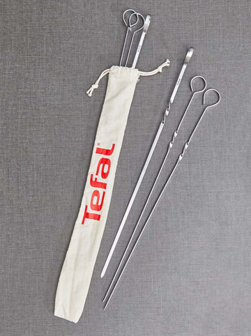 Tefal Szpikulce (6 szt.) w kolorze srebrnym do grilla - dł. 42 cm