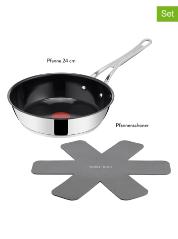 Jamie Oliver 2-częściowy zestaw "Jo Classic" w kolorze srebrno-czarnym - Ø 24 cm