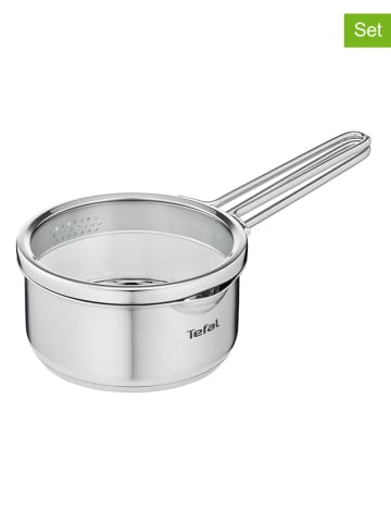 Tefal 2tlg. Edelstahl-Stielkasserolle "Nordica" - Ø 16 cm