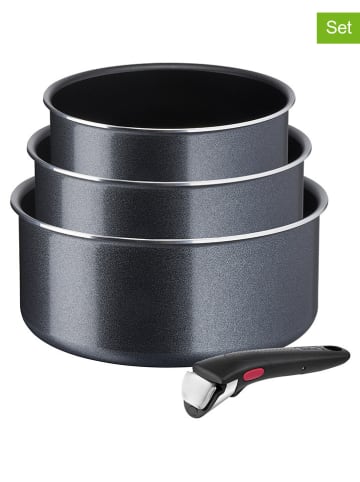 Tefal 4-częściowy zestaw "Ingenio XL Force" w kolorze czarnym