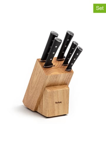 Tefal 6tlg. Messerblock-Set "Ice Force" in Natur