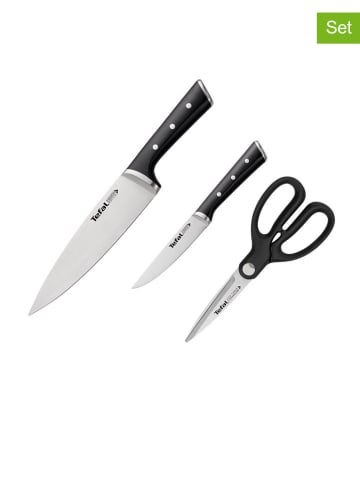 Tefal 3tlg. Set "Ice Force" in Silber/ Schwarz