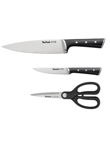 Tefal 3tlg. Set "Ice Force" in Silber/ Schwarz