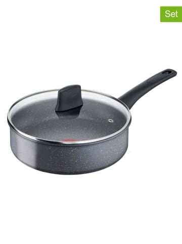 Tefal 2tlg. Set: Schmorpfanne "Healthy Chef" in Grau - Ø 24 cm