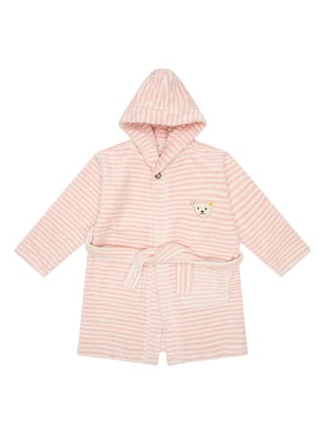 Steiff Bademantel in Rosa/ Creme