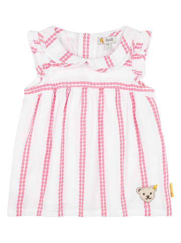 Steiff Kleid in Weiß/ Rosa