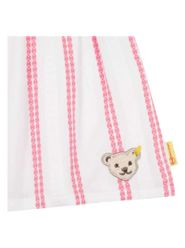Steiff Kleid in Weiß/ Rosa