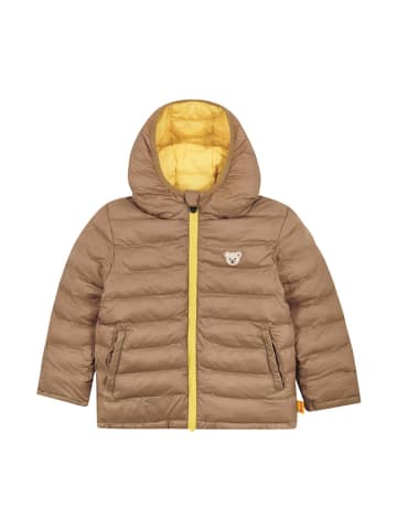 Steiff Wende-Steppjacke in Hellbraun/ Gelb