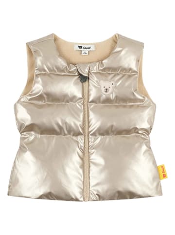Steiff Doorgestikte bodywarmer goudkleurig