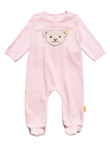 Steiff 3tlg. Outfit in Rosa/ Weiß