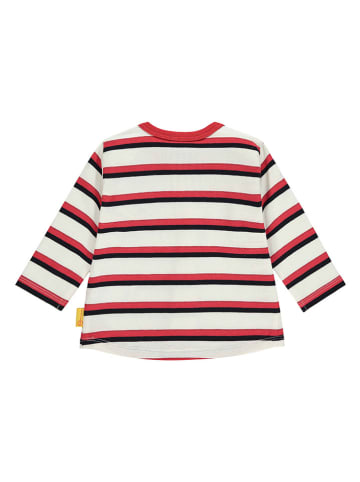 Steiff Longsleeve in Creme/ Rot/ Schwarz