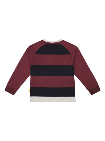 Steiff Sweatshirt in Bordeaux/ Schwarz