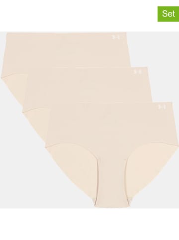 Under Armour Figi (3 pary) "Pure Stretch" w kolorze beżowym