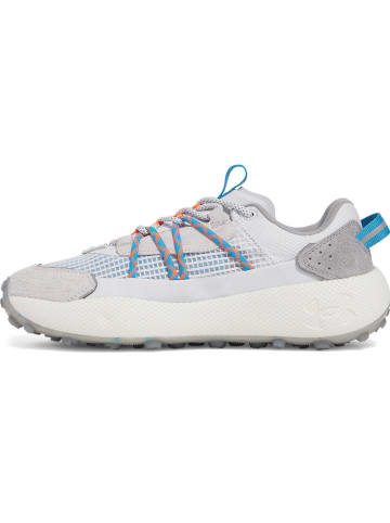 Under Armour Leder-Laufschuhe in Weiß/ Blau/ Grau