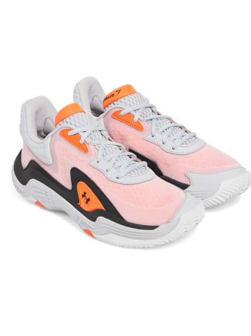 Under Armour Basketballschuhe in Orange/ Weiß/ Schwarz
