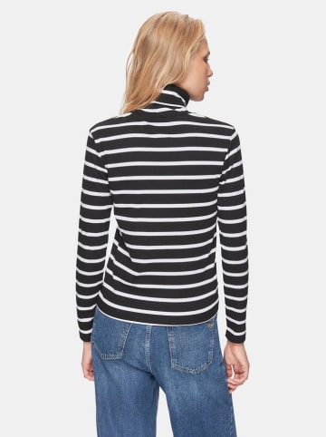 LTB Rollkragenpullover in Schwarz/ Weiß