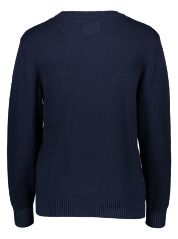 Pepe Jeans Pullover "Intarsia II" in Dunkelblau/ Weiß