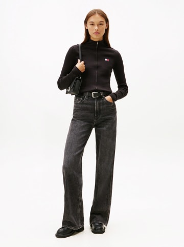 TOMMY JEANS Sweatjacke in Schwarz