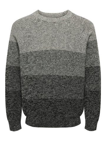 ONLY & SONS Sweter "Birk" w kolorze czarno-szarym