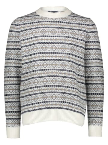 Maerz Muenchen Wollpullover in Beige/ Grau/ Creme