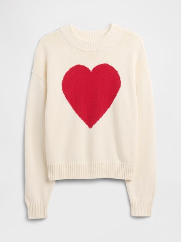 GAP Pullover in Creme/ Rot