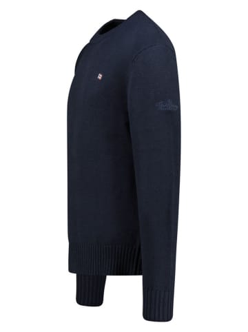 Geographical Norway Sweter "Flinder" w kolorze granatowym