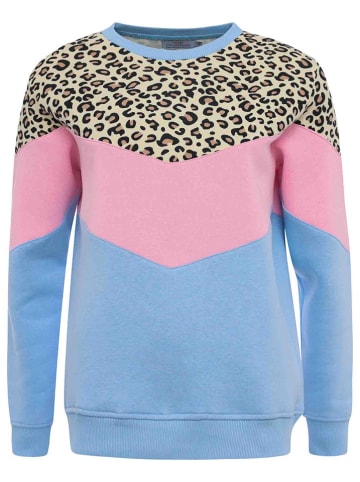 Zwillingsherz Sweatshirt "Konny" in Hellblau/ Rosa