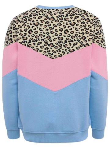 Zwillingsherz Bluza "Konny" w kolorze błękitno-jasnoróżowym