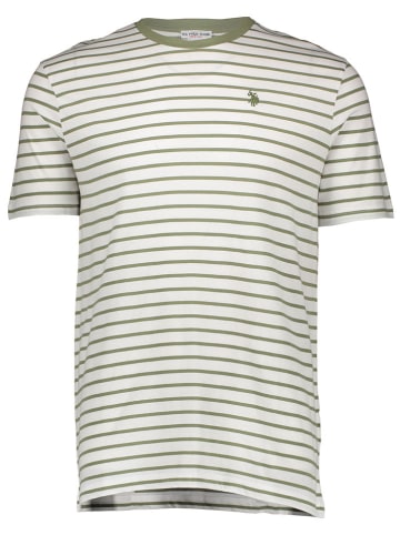 U.S. Polo Assn. Koszulka w kolorze zielono-białym