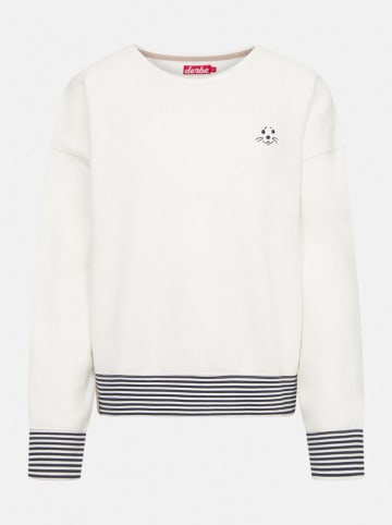 Derbe Sweatshirt in Creme/ Schwarz