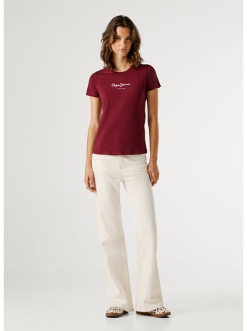 Pepe Jeans Koszulka "New Virgina" w kolorze bordowym