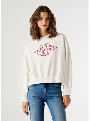 Pepe Jeans Sweatshirt "Bernis" in Weiß