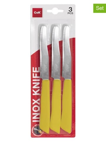 CEGECO Noże (3 szt.) w kolorze żółtym