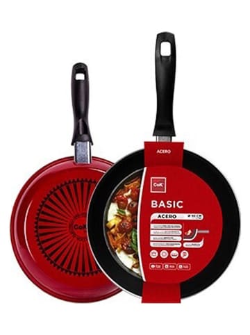 CEGECO Pfanne "Basic" in Rot - Ø 18 cm