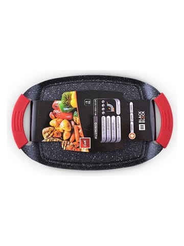 CEGECO Grillplatte in Schwarz - (B)36 x (H)22 x (T)3 cm