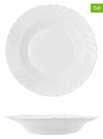 CEGECO Talerze głębokie (2 szt.) "Nilo" w kolorze białym - Ø 23 cm