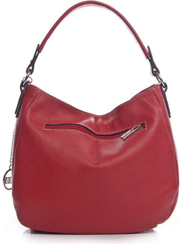 Mia Tomazzi Leren schoudertas "Molise" rood - (B)30 x (H)20 x (D)8 cm
