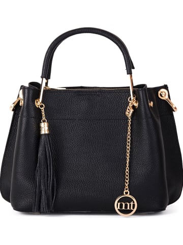 Mia Tomazzi Leren handtas "Garda" zwart - (B)26 x (H)21 x (D)13 cm