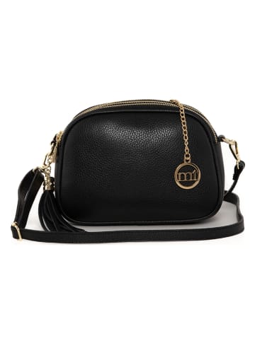 Mia Tomazzi Leren schoudertas "Gradisca" zwart - (B)22,5 x (H)16 x (D)7 cm