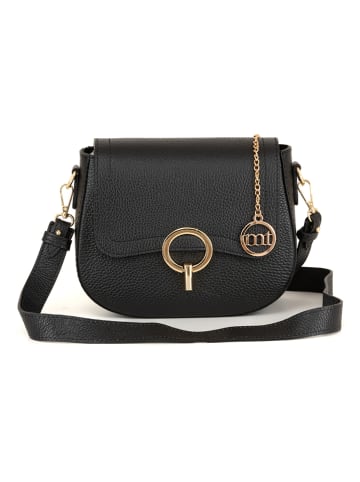 Mia Tomazzi Leder-Umhängetasche "Carracci" in Schwarz - (B)23 x (H)18 x (T)7,5 cm