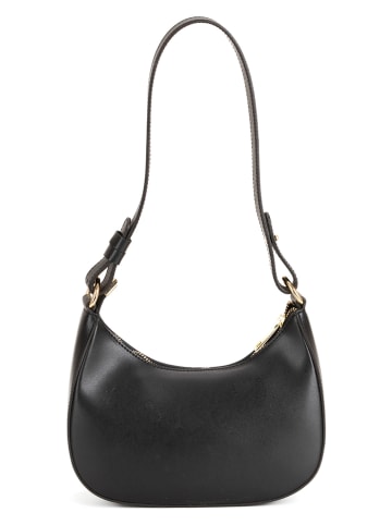 Mia Tomazzi Leder-Schultertasche "Farnese" in Schwarz - (B)24 x (H)14 x (T)9 cm