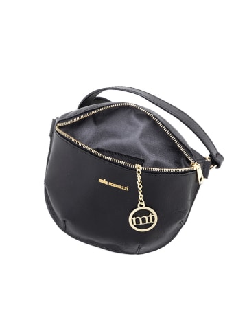 Mia Tomazzi Leder-Brustbeutel "Eginardo" in Schwarz - (B)23 x (H)17 x (T)8 cm