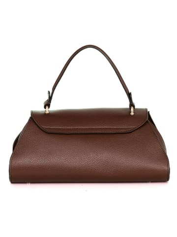 Mia Tomazzi Skórzana torebka "Bardelli" w kolorze brązowym - 33 x 15,5 x 15 cm